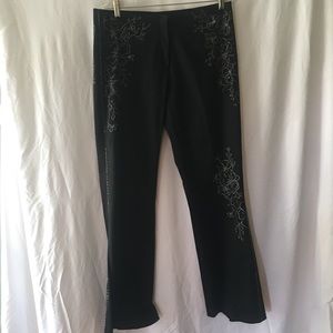 Cache.   Vintage   black rhinestone pants   size 10